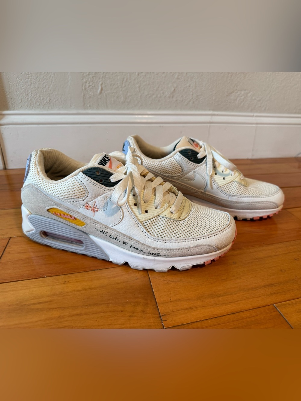 Nike White Mesh Air Max Sneakers